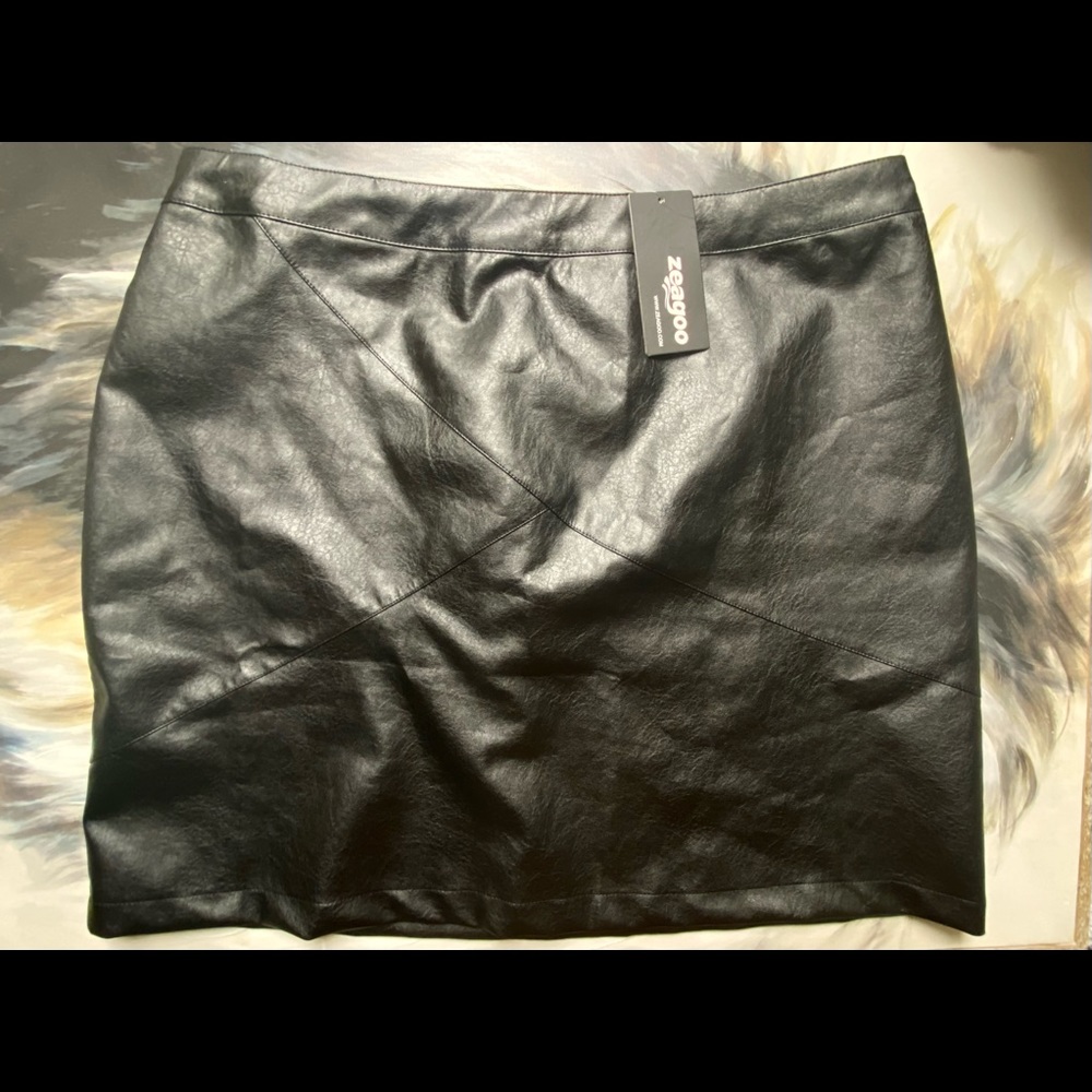 Faux leather skirt brand new with tags